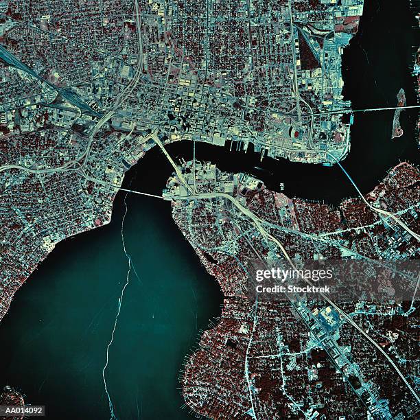 usa, florida, jacksonville, satellite image - jacksonville   florida stock-fotos und bilder