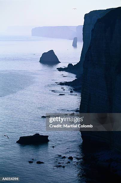 coast of france at etretat - haute normandie 個照片及圖片檔