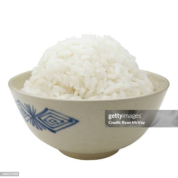 bowl of rice - white rice stock pictures, royalty-free photos & images