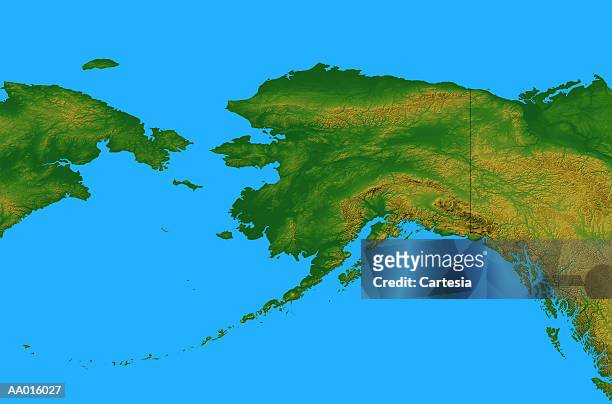 ilustraciones, imágenes clip art, dibujos animados e iconos de stock de map of alaska - bering sea