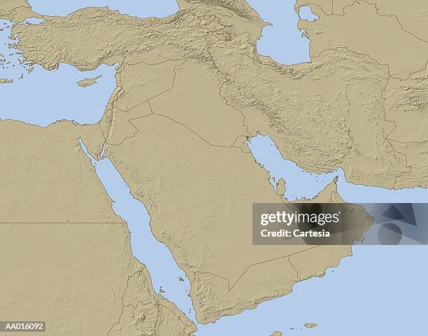 relief map of saudi arabia - relief map stock illustrations