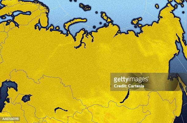 ilustrações de stock, clip art, desenhos animados e ícones de map of russia - mar de okhotsk