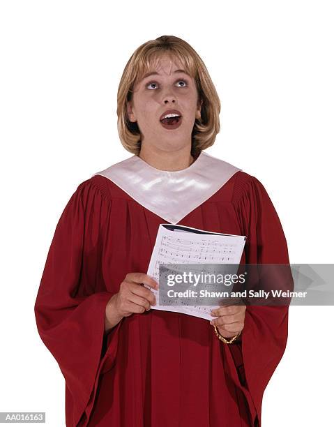 choir girl - singer isolated stock pictures, royalty-free photos & images