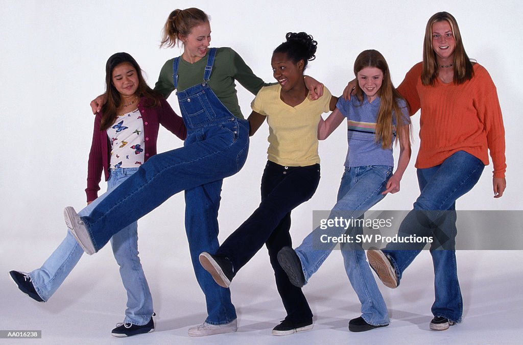 Teen Girls in Chorus Line