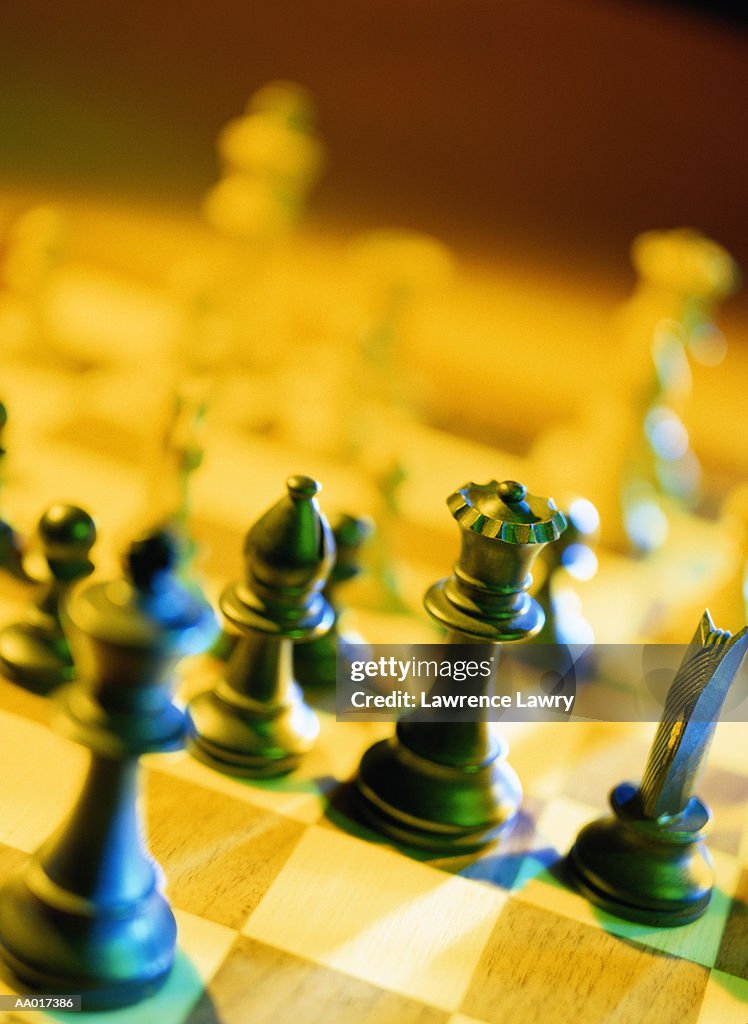 Chess Game Close-Up