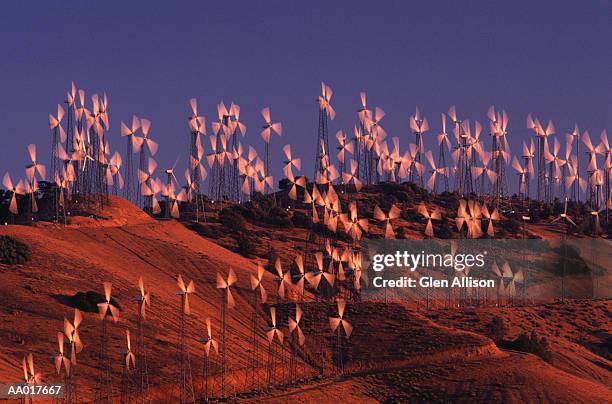 wind turbines - tehachapi stock pictures, royalty-free photos & images