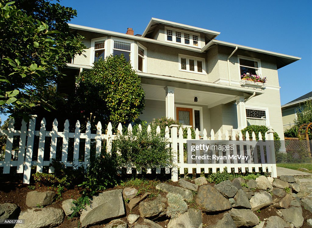 House with a Picket Fence in Front