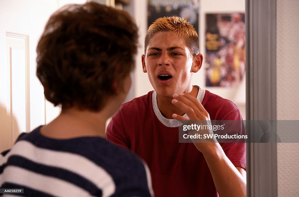 Complaining Mother Talking to Teenaged Son