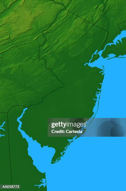 map of new jersey - delaware bay stock illustrations