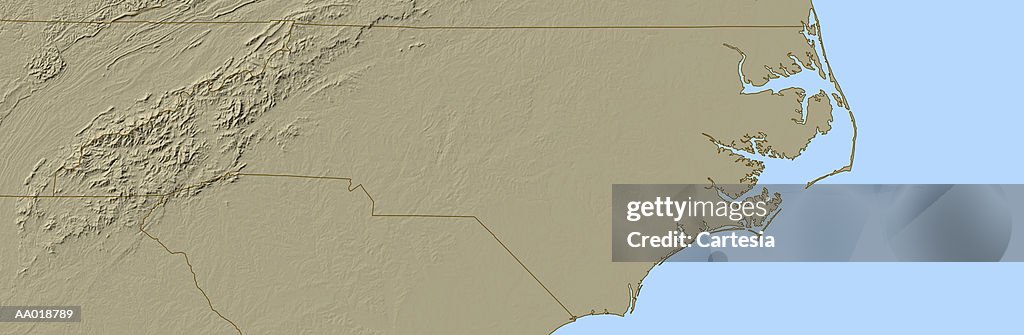 Relief Map of North Carolina