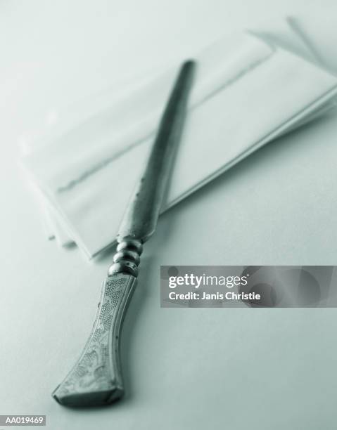 antique letter opener - letter opener stock pictures, royalty-free photos & images