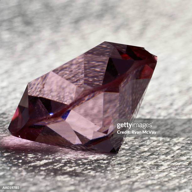 pink cubic zirconia - artificial gemstone ストックフォトと画像