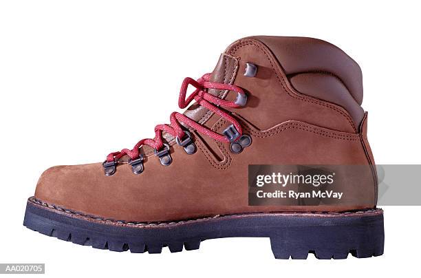 hiking boot - brown boots stock pictures, royalty-free photos & images