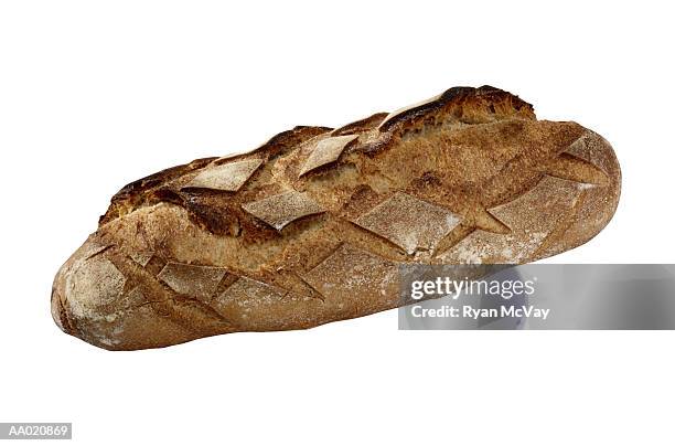 farmhouse loaf of bread - loaf stock pictures, royalty-free photos & images