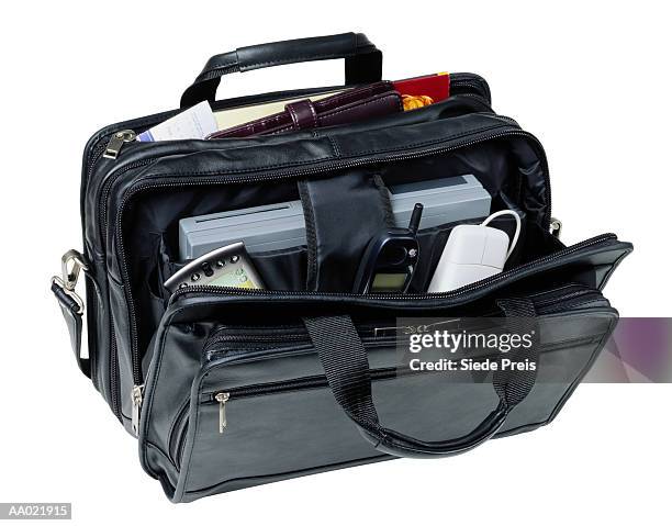 business travel bag - laptoptasche stock-fotos und bilder