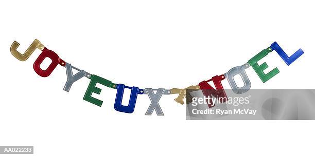 'joyeux noel' banner - joyeux stock pictures, royalty-free photos & images