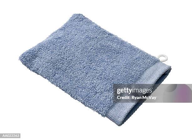 blue washcloth - washcloth stock pictures, royalty-free photos & images