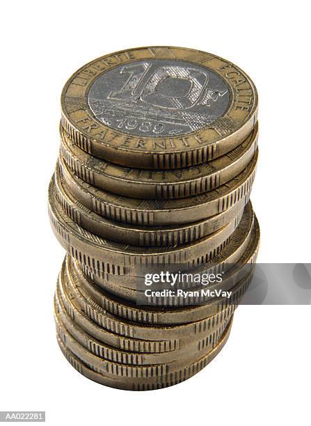 Ten Coin Stack Ten French Franc Coin Photos and Premium High Res Pictures - Getty Images