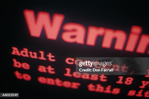 Warning Message on a Computer Screen Warning Message on a Computer Screen