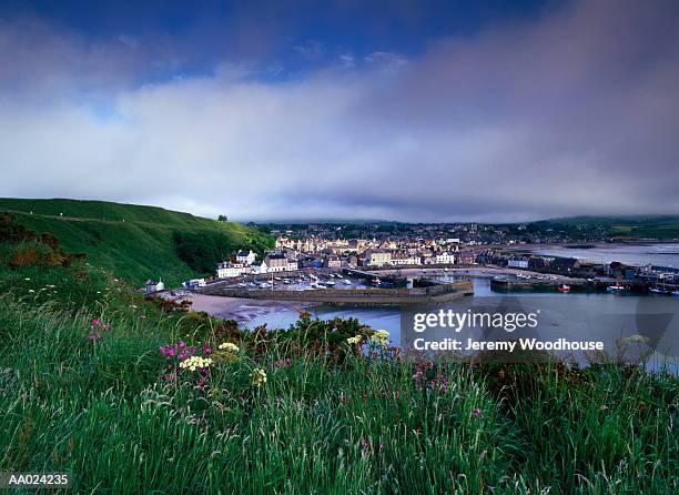 stonehaven harbor, scotland - grampian scotland stock-fotos und bilder