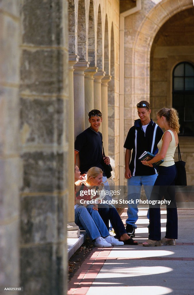 Group of Students Together on Campus