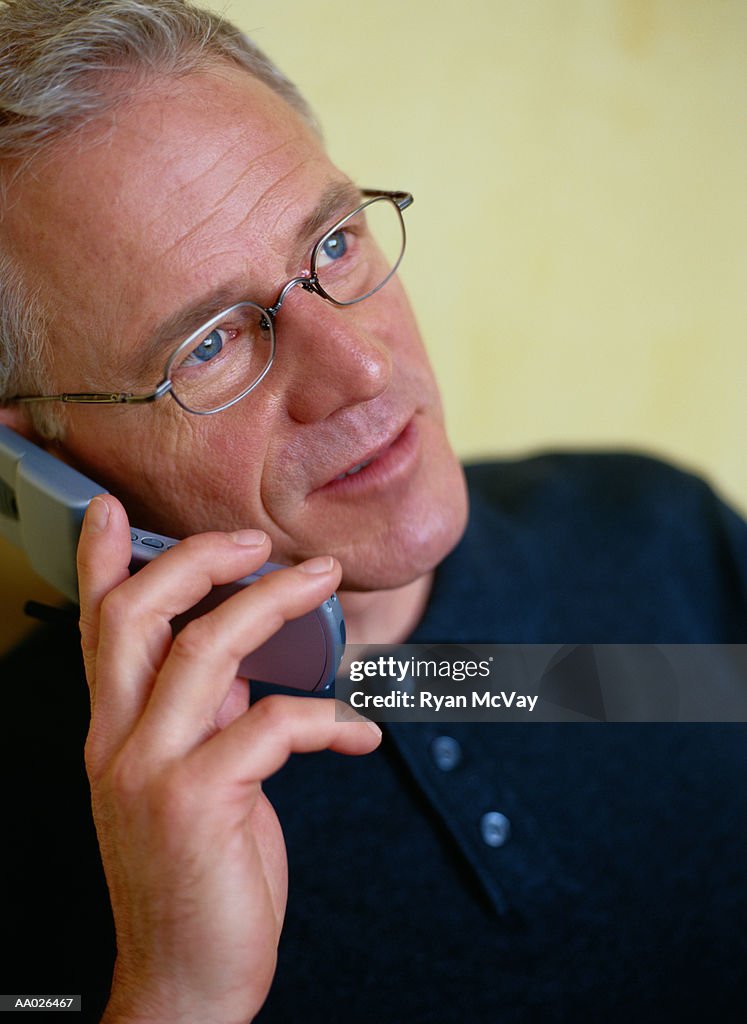 Businessman Talking on a Cellular Phone