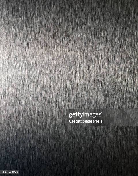 detail of brushed aluminum - hoja de aluminio fotografías e imágenes de stock