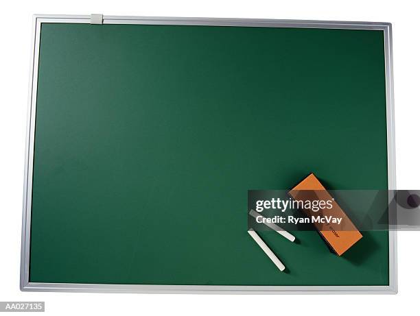 chalk board, chalk and an eraser - board eraser stock pictures, royalty-free photos & images