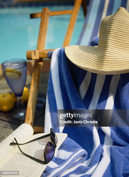 summer accessories - straw hat stock pictures, royalty-free photos & images