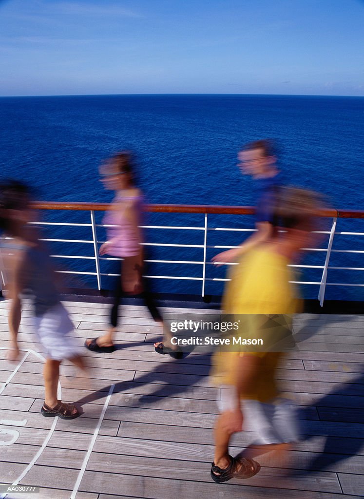 Couples on Deck of Cruise Ship