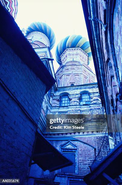 st. basil's cathedral - zwiebelturm stock-fotos und bilder