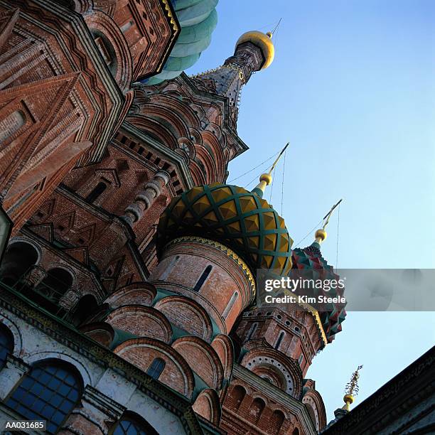 st. basil's cathedral - onion dome stock pictures, royalty-free photos & images