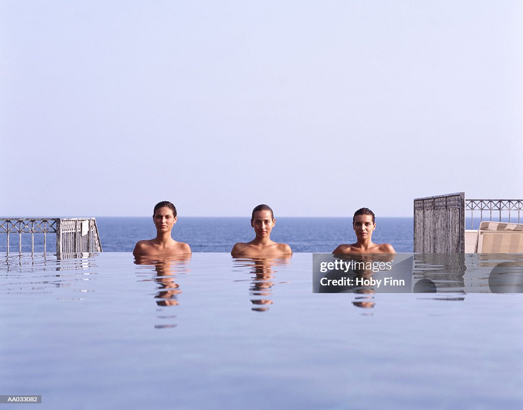 Three Women in a Swimming Pool