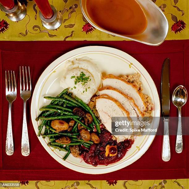 thanksgiving dinner - thanksgiving plate stock pictures, royalty-free photos & images