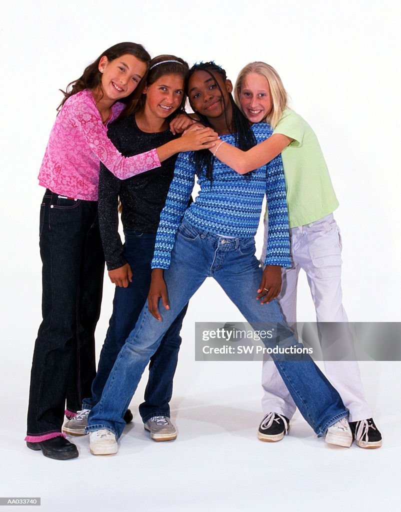 Portrait of Group of Teenage Girls