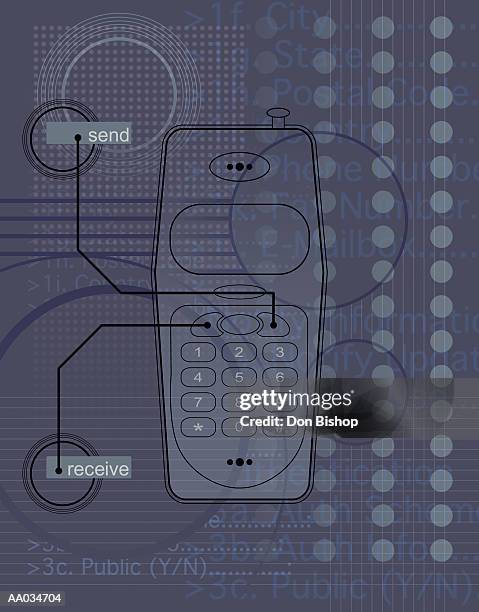 cellular phone - computer message stock illustrations