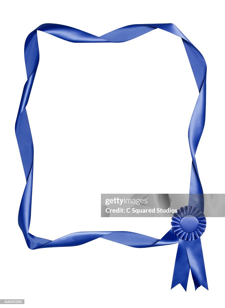 Blue Ribbon Picture Frame