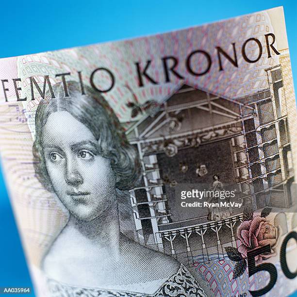 swedish krona - krona stockfoto's en -beelden