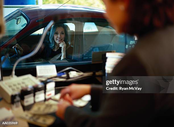 drive through bank teller - cashier stock pictures, royalty-free photos & images