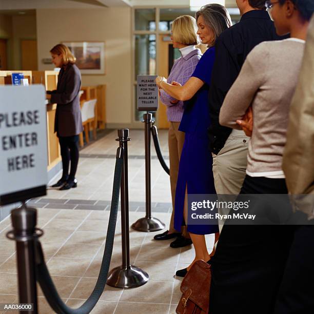 People Standing In Line At A Bank High-Res Stock Photo - Getty Images
