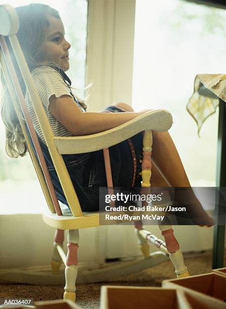 Kid Rocking In Chair Little Kids On Rocking Chair Photos and Premium High Res Pictures ...