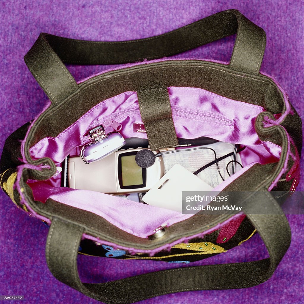 Purse Filled with Gadgets