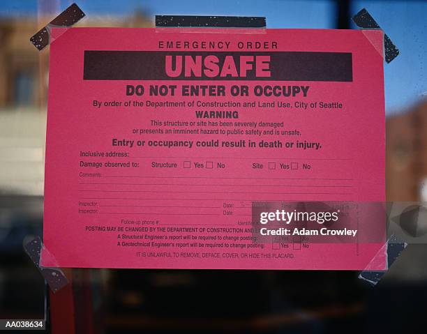 building inspection notification - zugangsbeschränkung stock-fotos und bilder