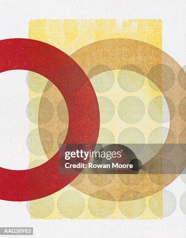 Pattern with overlapping circles on rectangle Pattern with overlapping circles on rectangle