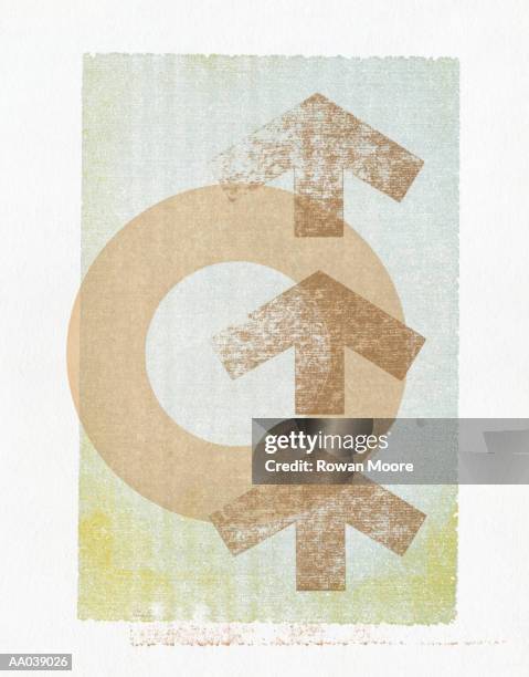 abstract background, arrows and circle against rectangle - moore stock illustrations