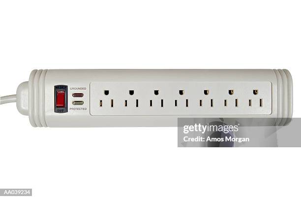 computer power strip - steckerleiste stock-fotos und bilder