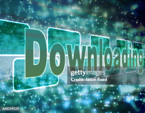 Doenloading Downloading On Starry Background High-Res Vector Graphic - Getty Images