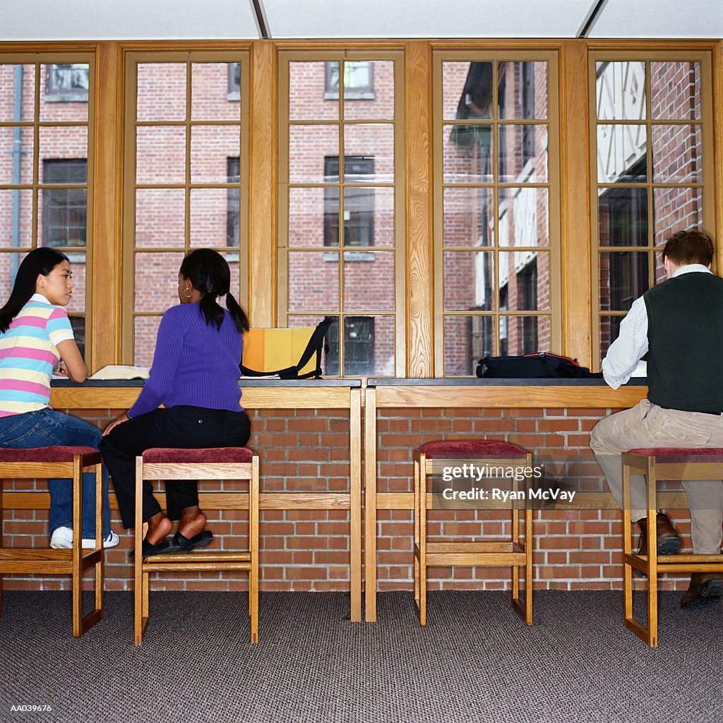 College Students in Library