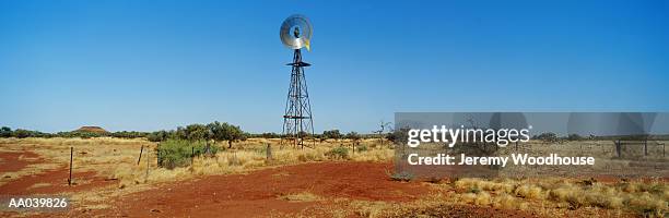 windmill on the pilbara - 工業用風車 ストックフォトと画像