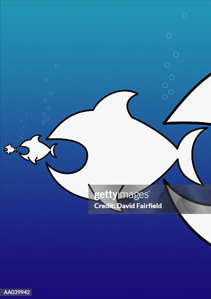 the food chain - different sizes stock illustrations